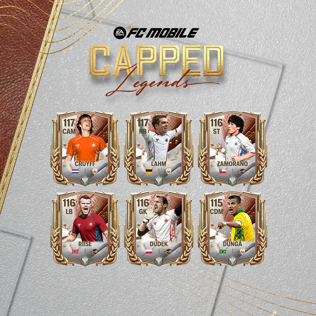 Built for the biggest stages. ✨

Capped Legends is launching in #FCMobile this Thursday.