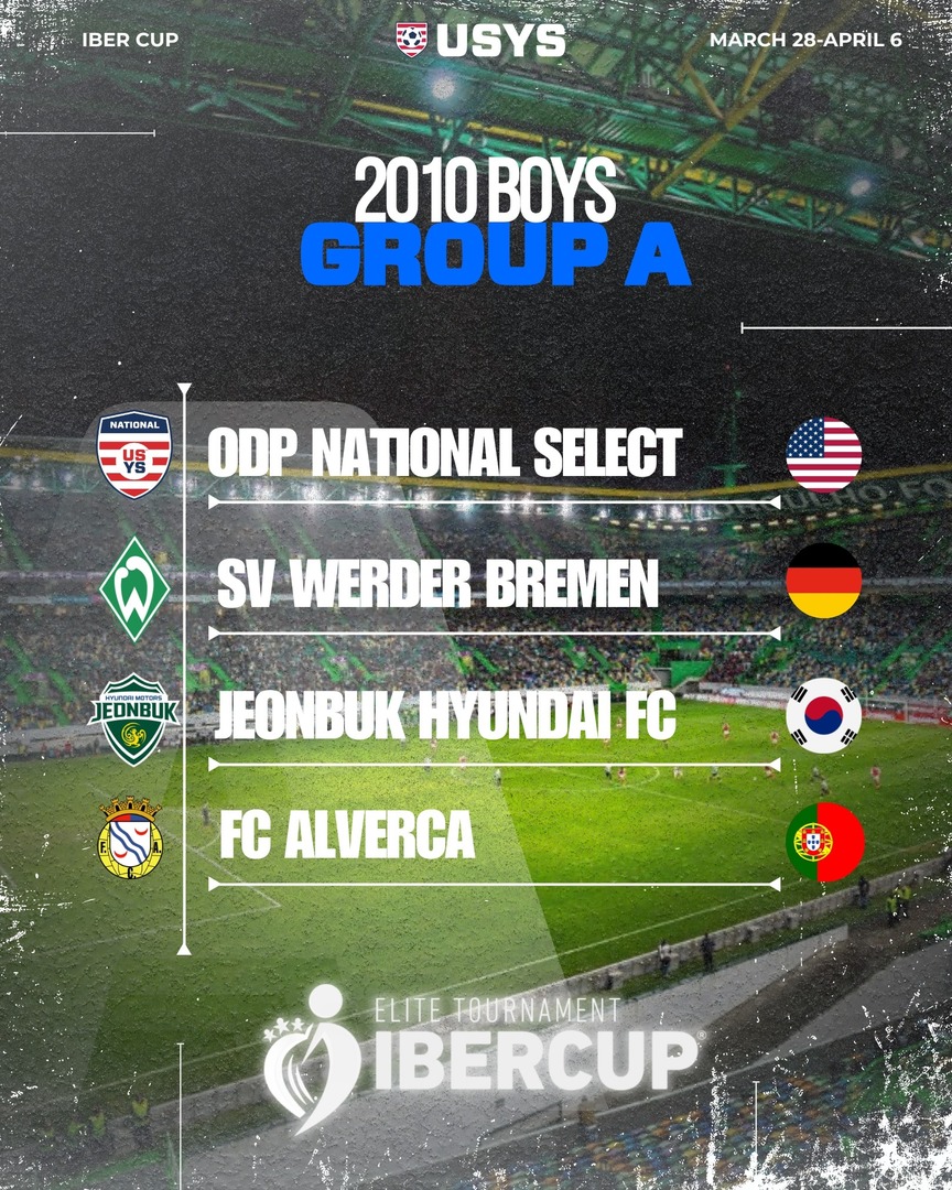 usysodp's tweet image. The world is watching 🇵🇹.
Our 2010 &amp;amp; 2011 ODP National Select teams will compete at IberCup in Lisbon — one of the premier international youth tournaments featuring top academies from around the globe.
.
.
#ODP #Pursuitofexcellence