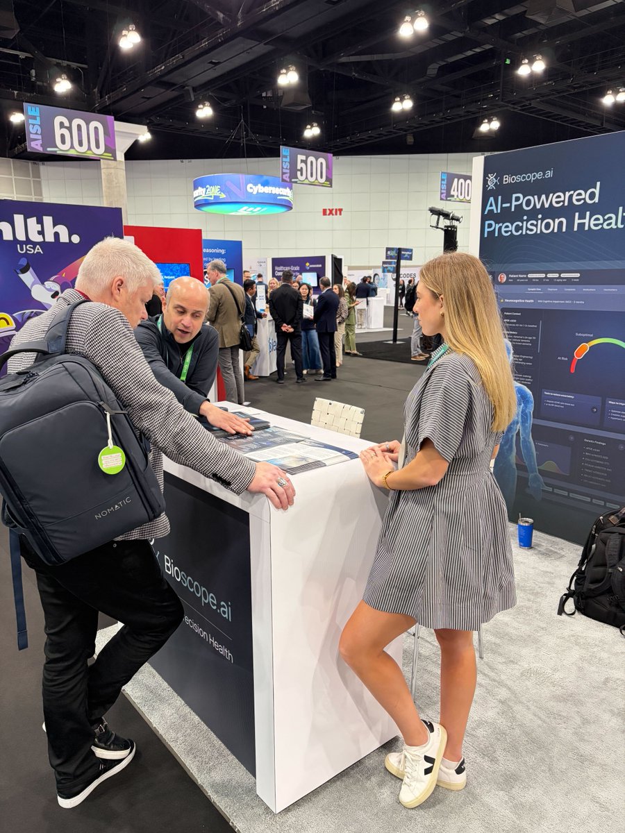 Great conversations at #ViVE.

We’re connecting with health leaders and clinicians to show how Bioscope AI unifies wearable, EMR &amp; multiomics data into a clear, decision-ready precision health view.

Stop by Booth #735 to continue the conversation.
#AIinHealthcare #DigitalHealth