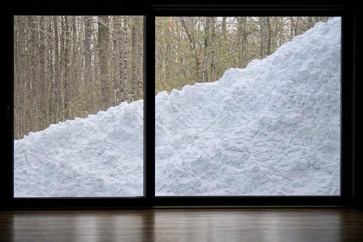 the roof is raked now
 but the snowblower is broken