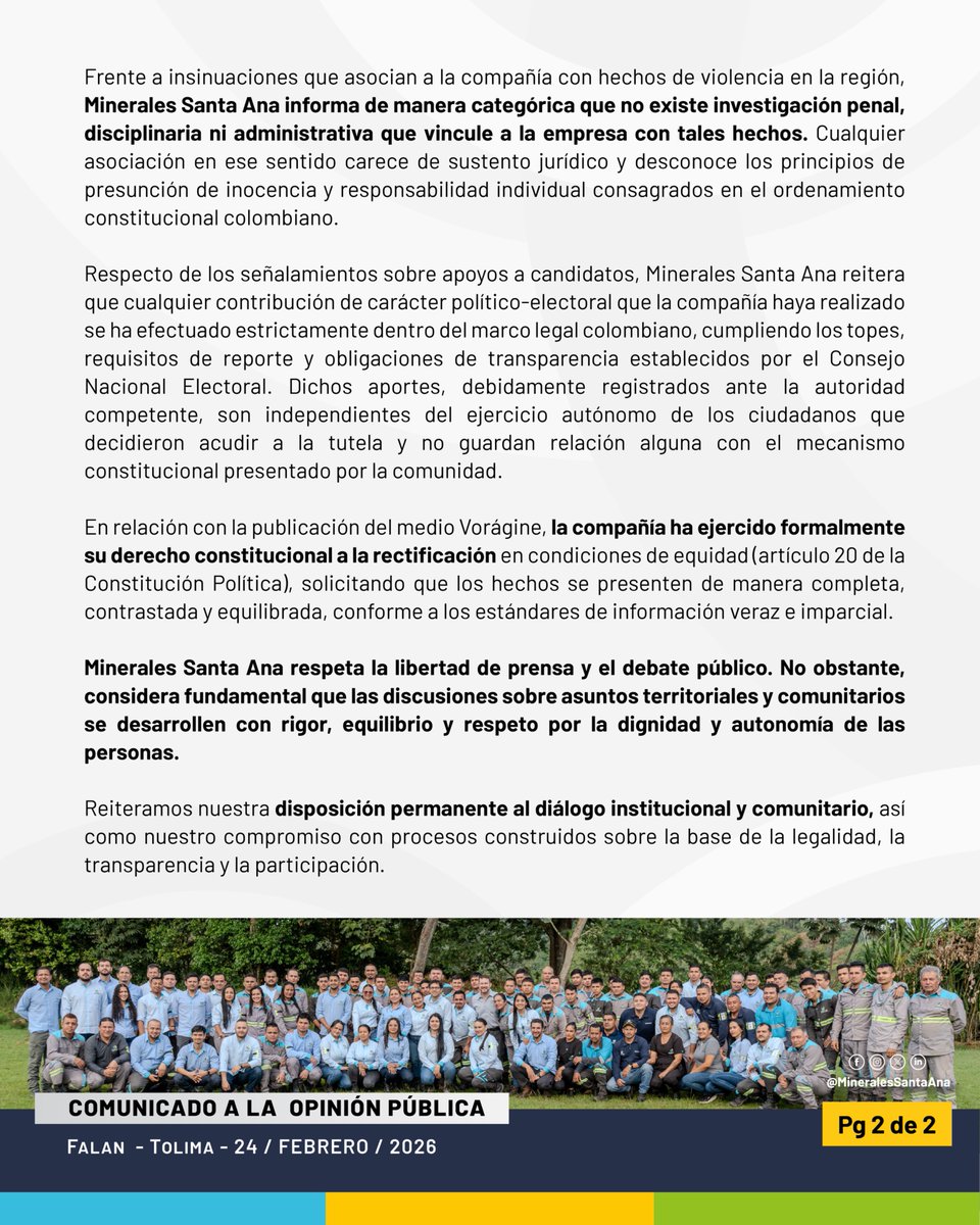 Minerales Santa Ana tweet media