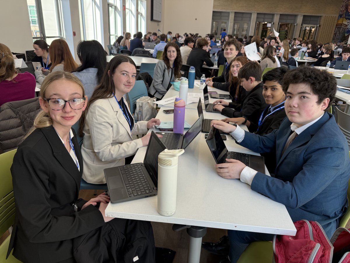 ChardonSchools's tweet photo. Chardon High School’s Model United Nations team participated in the 2026 Cleveland International Model UN Conference earlier this month. Our delegates joined over 400 participants and represented Chardon with poise, intelligence and confidence. 

#WeAreChardon #TopperUp https://t.co/fmnVTXH5Yf
