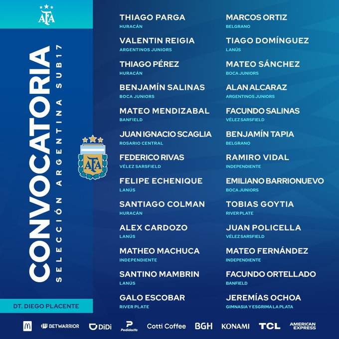 BautiMeling's tweet photo. #GELP La lista de Placente con Jeremías Ochoa. Los entrenamientos comenzarán hoy por la tarde y se extenderán a jueves y viernes. El sudamericano será del 3 al 19 de abril. https://t.co/w1lmm0pDaO