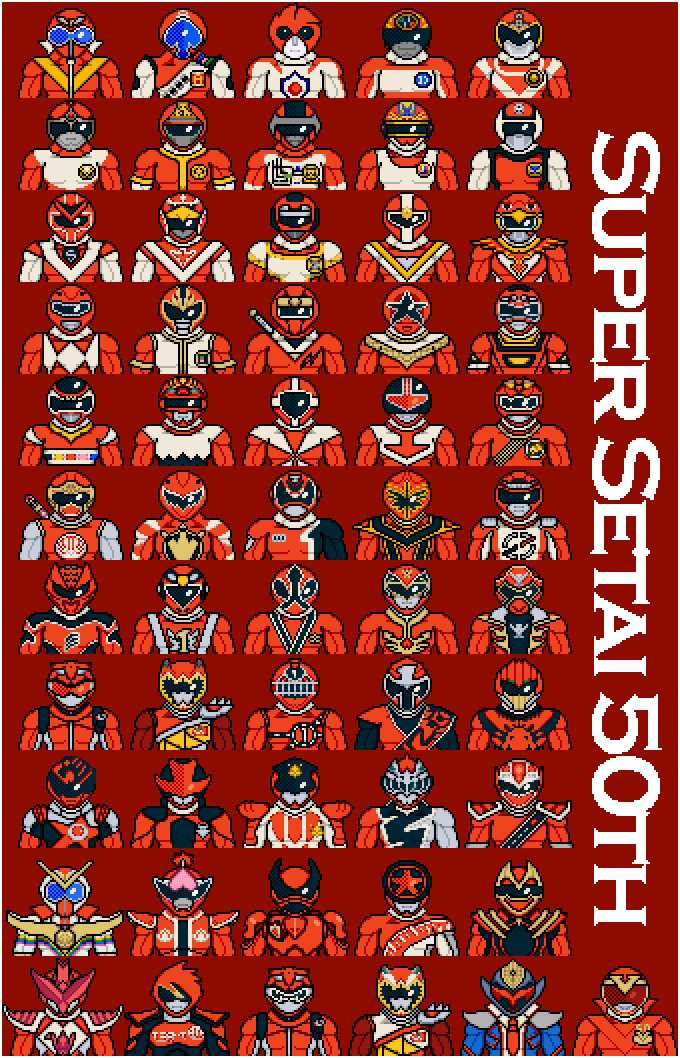 AbsoluteBoom96's tweet photo. Here it is, my homage to the Super Sentai franchise.
Farewell, colorful heroes.
#supersentai #super_sentai #pixelart #pixelartist #pixelhomage #homage #スーパー戦隊 https://t.co/vvWi0vYE34