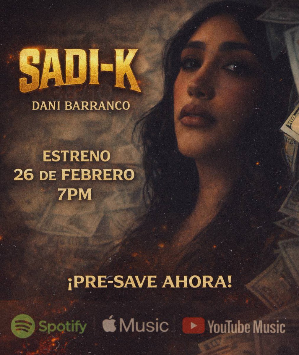 Sigamos compartiendo El link del PRESAVE  , en Su grupos  familiar , en WhatsApp, en estados,  a sus amigos. 

bfan.link/sadik

#NadieComoNosotros #SADIK
