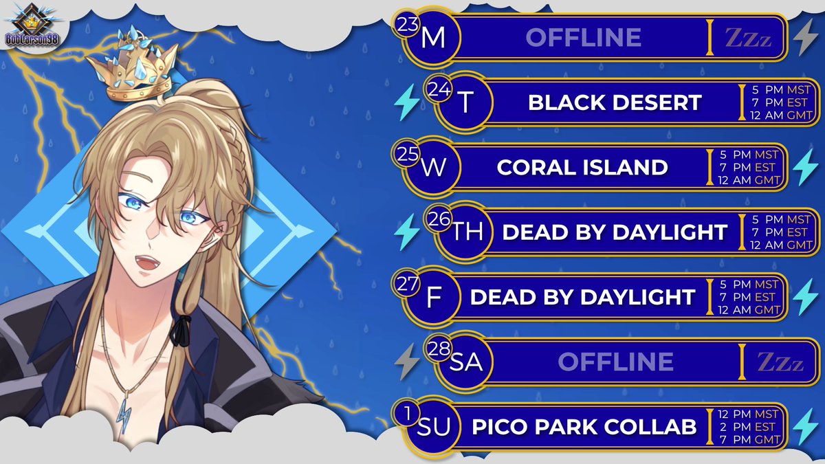 BobLarson98 ⚡️👑 | Lightning God Vtuber tweet media