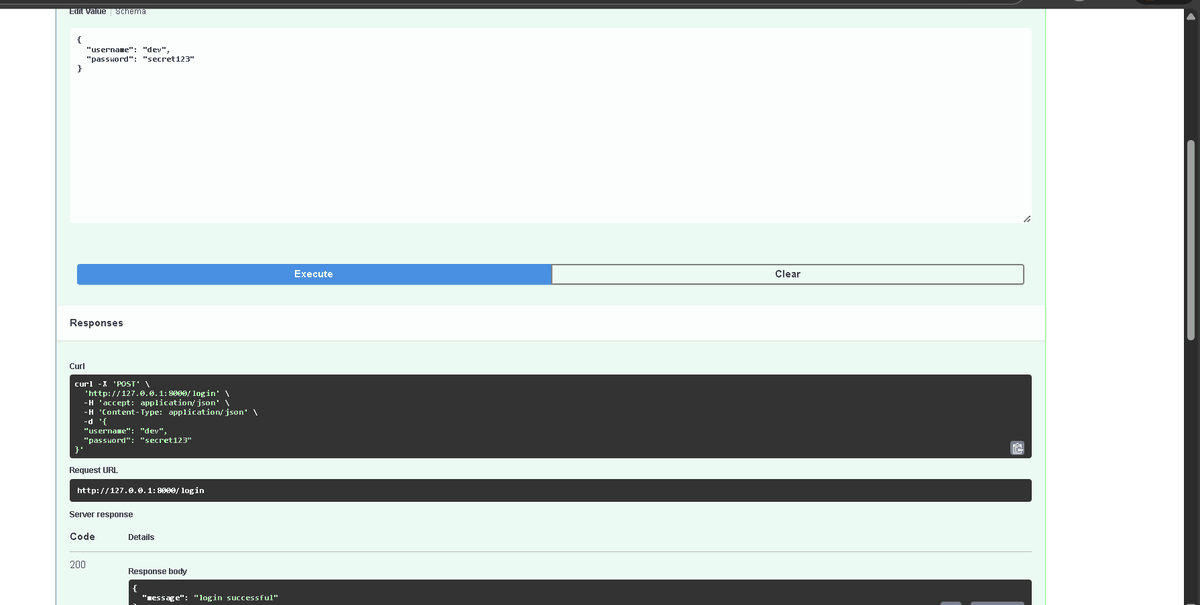 diwa810's tweet photo. Day 24 of #genAI+#Backend
Built basic auth flow in FastAPI today:

• /sign_up
• /login
• Pydantic validation
• Password constraints
• Proper 401/400 handling
Next step → password hashing + token generation.
#Python #Backend #APIs #python #coding #Authantication https://t.co/oUWeH43Mba