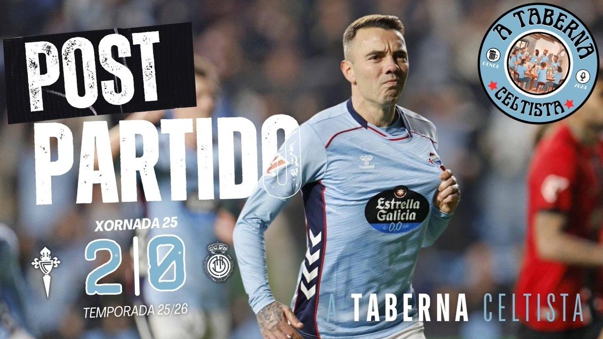 🩵 Vitoria en Balaídos 🩵

O Celta 2-0 Mallorca con dobrete de <a href="/aspas10/">Iago Aspas Juncal</a>.

Esta noite ás 22:45 analizámolo na nosa canle de YouTube:
▫️🔑 do partido
▫️<a href="/Celtabaloncesto/">CELTA BALONCESTO</a>
▫️<a href="/CanteiraCeleste/">Canteira Celeste</a> 
▫️<a href="/AsCeltas/">As Celtas</a> 

Pasa polo chat e opina con nós! 🍻

#RCelta #Celtismo #TabernaCeltista