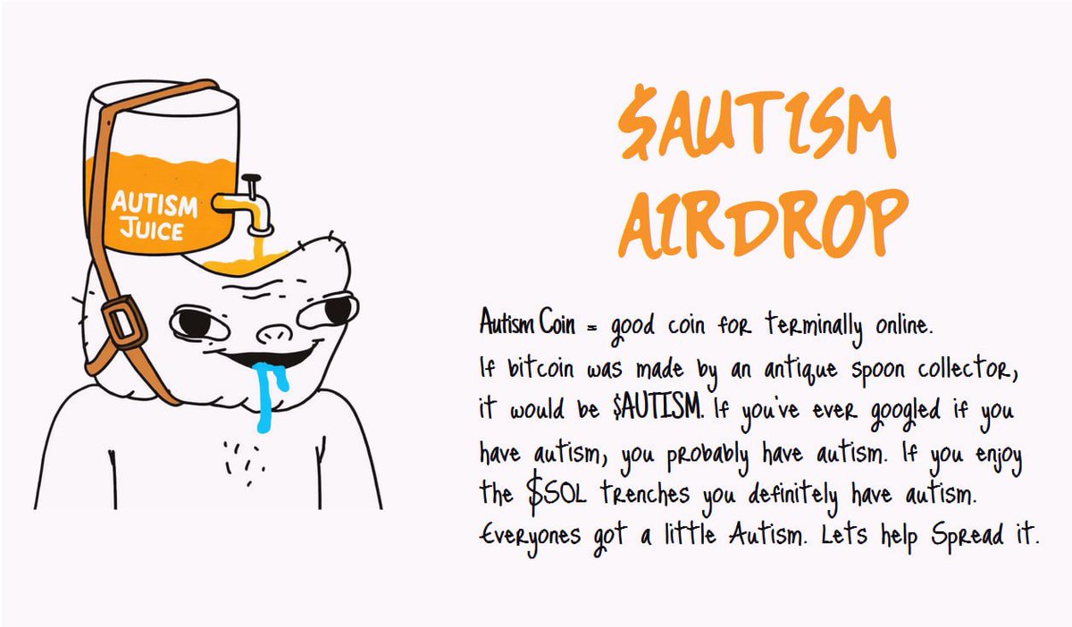 FerMaldonado99's tweet photo. 🔥 Official $AUTISM Airdrop Started 📈

The airdrop is open to the entire community, every user can claim their share.

🔗 https://t.co/Q8TBf6ErA7

Join and secure your rewards immediately.

$NOBODY #Meteora #AUTISM https://t.co/o4e8XKl1y5