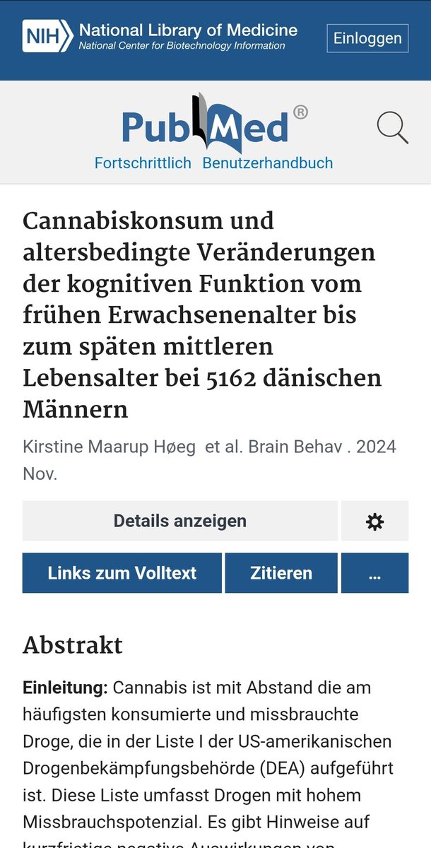 IndiCannArabica's tweet photo. "Männer mit Cannabiskonsum zeigten im Vergleich zu Männern ohne einen geringeren kognitiven Abbau...Bei Cannabiskonsumenten war weder das Alter des Konsumbeginns noch die Häufigkeit des Konsums signifikant mit einem stärkeren altersbedingten kognitiven Abbau assoziiert." https://t.co/JN8yHzzuBb