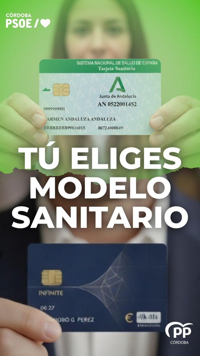 💳En las próximas elecciones andaluzas, la población tendrá que decidir qué tarjeta quiere utilizar.