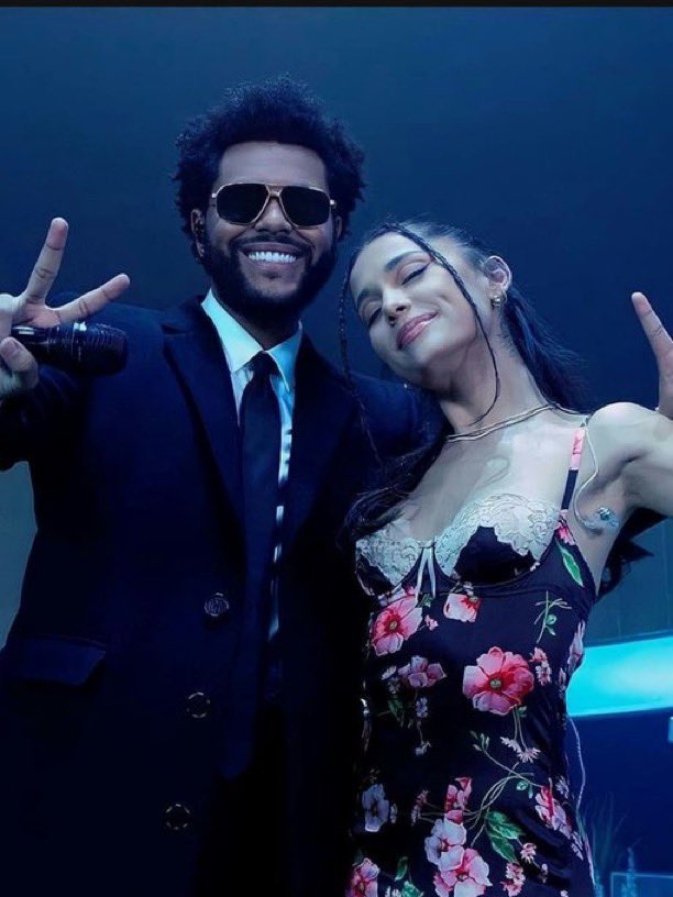 infoari's tweet photo. 🚨 MEU DEUS? 

The Weeknd sugere que ele e Ariana Grande irão lançar uma nova colaboração. https://t.co/Qqb2LEQbGn