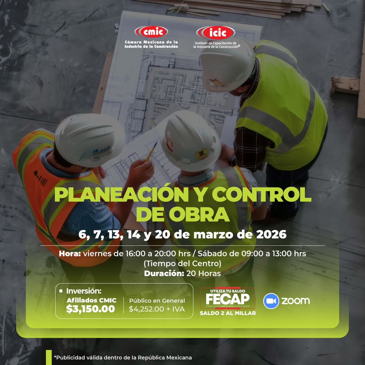 ¿Buscas maximizar la eficiencia de tus proyectos de construcción? Nuestro curso online "Planeación y Control de Obra" es tu mejor opción.

¡Inscríbete ya y potencia tus habilidades!

📲Escríbenos para más información: bit.ly/CursosICIC