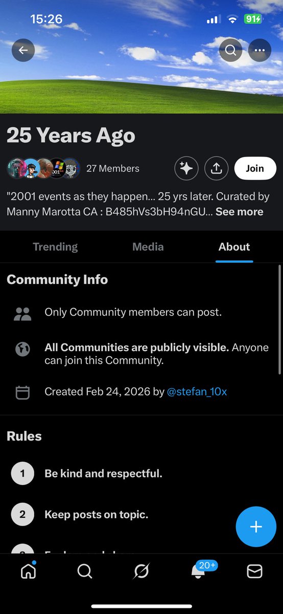 2001 Live tweet media