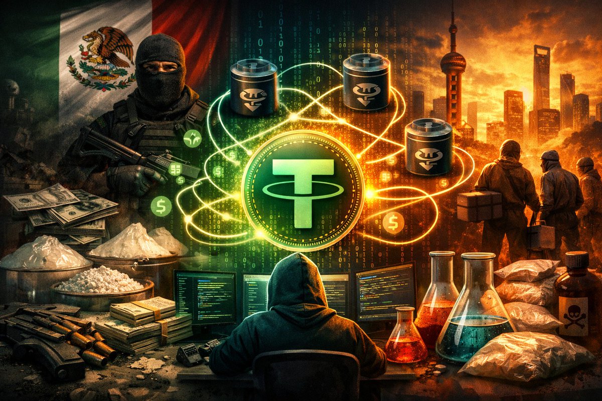 🚨 Mexican cartel CJNG moved $26M in Tether to Chinese chemical suppliers with zero traceable wallets. Crypto payments to suppliers up 600% since 2022. Mixers and chains hid $5.4M from authorities. Blockchain transparency does not mean crimeproof.