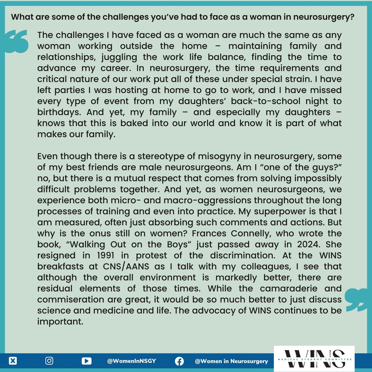 Women In Neurosurgery (WINS) tweet media
