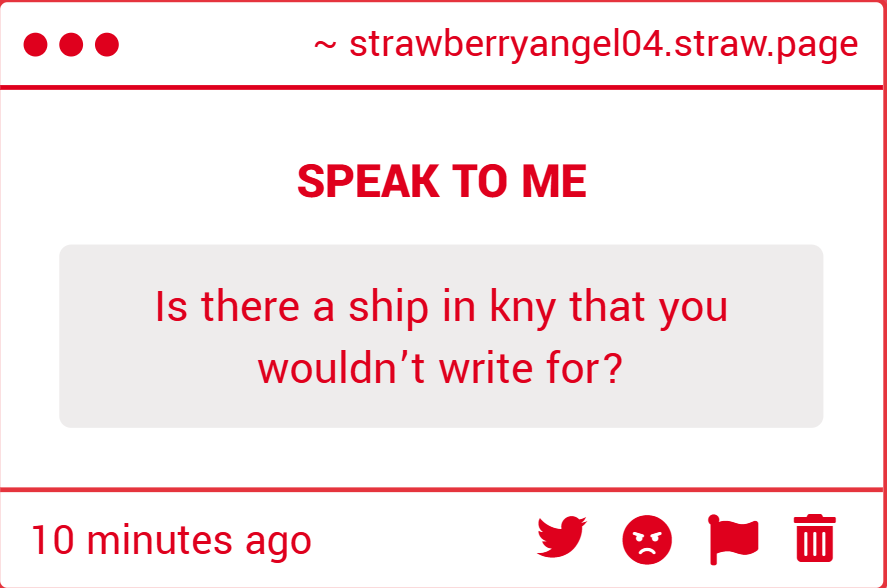 i'm sure there's lots. i probably wouldn't write for a ship i just don ...