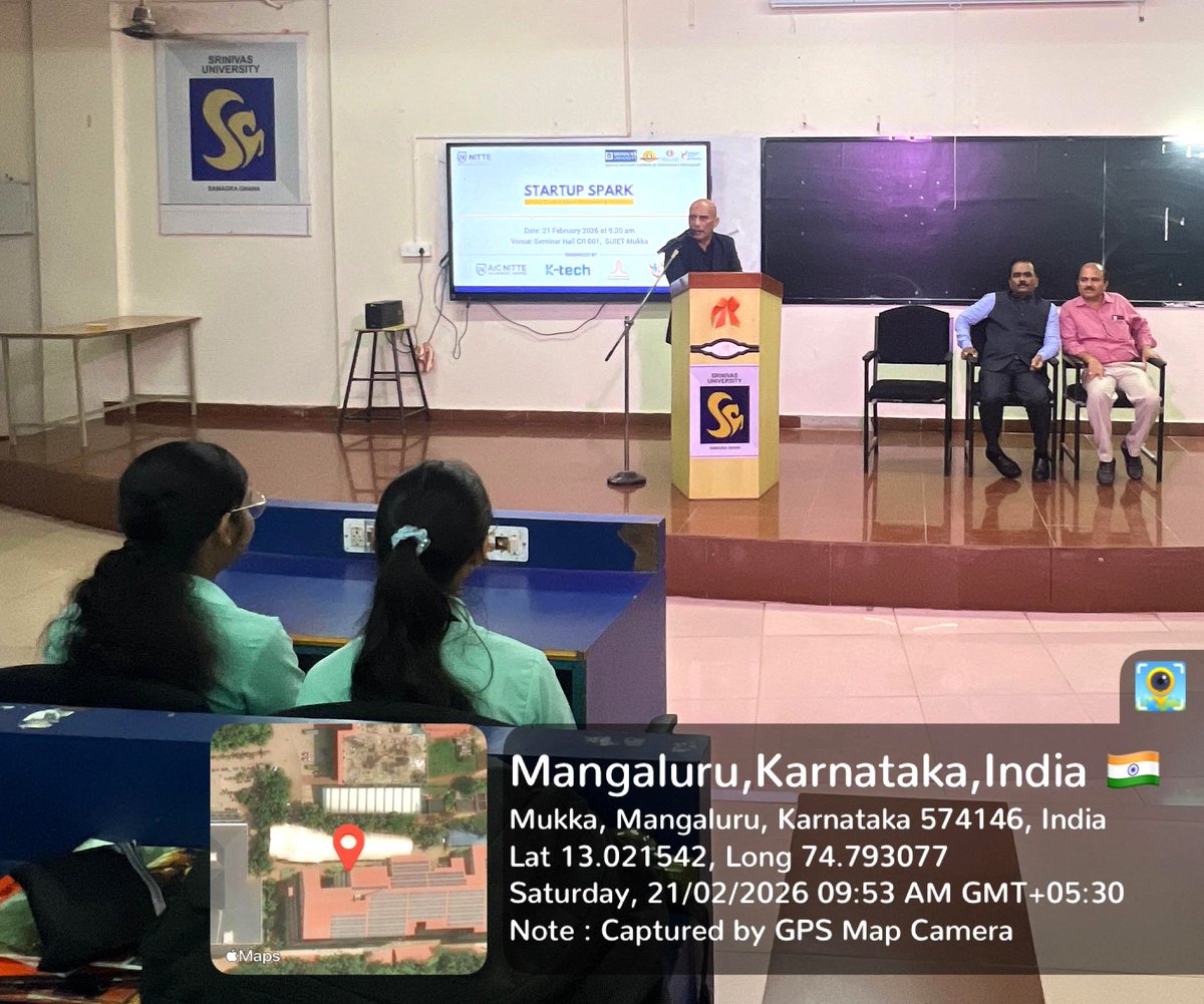 SUIET_Mukka's tweet photo. StartUp Spark (Igniting Students Ideas, Empowering Innovators) program was organized by #SrinivasUniversity Institute of Engineering &amp; Technology #SUIETMukka, in association with Atal Incubation Centre Nitte, K-Tech, KDEM &amp; Tag Skills Ed Tech Pvt Ltd.
#StartUpSpark #StartUps 1/n https://t.co/nDmUoE2POJ