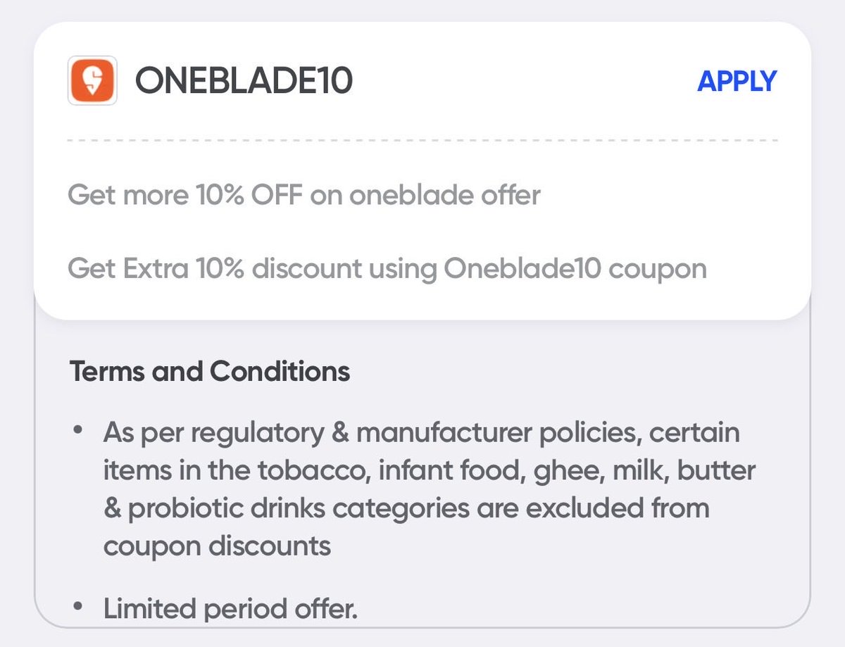 Swiggy Gold Loot Deal (13k/g):

1) Search for “Gold Coin” in Swiggy
2) Use Coupon Code - “ONEBLADE10” (Probably a bug, might stop working soon)
3) Use Swiggy HDFC Credit Card for 10% Cashback

The gold coin are mostly available in South, Test your location and comment.