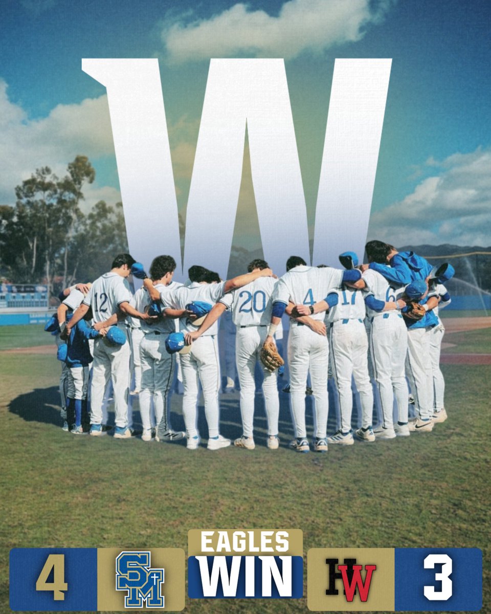 SMCHSBaseball's tweet photo. EAGLES DUB 🦅⚾️
W - #tylergeorge 5.0 IP/ 2 Ks
SV - #tylerunter 1.0/ 2 Ks
#cooperholland 3-3/ 3 1B/ 1 BB/ 2 R
#robbymayer 2-3/ 2B/ 1 RBI
#wingmen | #wearesm https://t.co/qdRgCMsr0J