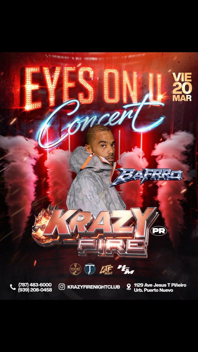 bafrro's tweet photo. #bafrro BAFRRO se presenta como artista invitado a Krazy Fire  Lounge en el evento Eyes On You concert viernes 20 de marzo 2026. #bafrro https://t.co/EeX01udJik