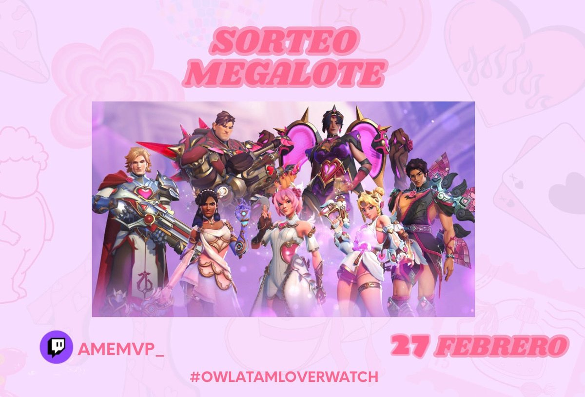 SORTEO MEGALOTE LOVERWATCH💗
Requisitos:
🌸Follow en X y TWITCH
🌸Menciona un amigo
🌸Like y RT
🌸CANJEAR LA RECOMPENSA EN MI CANAL EN VIVO
✨Subs de Twitch tienen x2✨
🗓️VIERNES 27 DE FEBRERO🖋️
GRACIAS <a href="/OverwatchLATAM/">Overwatch</a> y <a href="/Blizzard_Ent/">Blizzard Entertainment</a> ✨💗
#OWLATAMLoverwatch