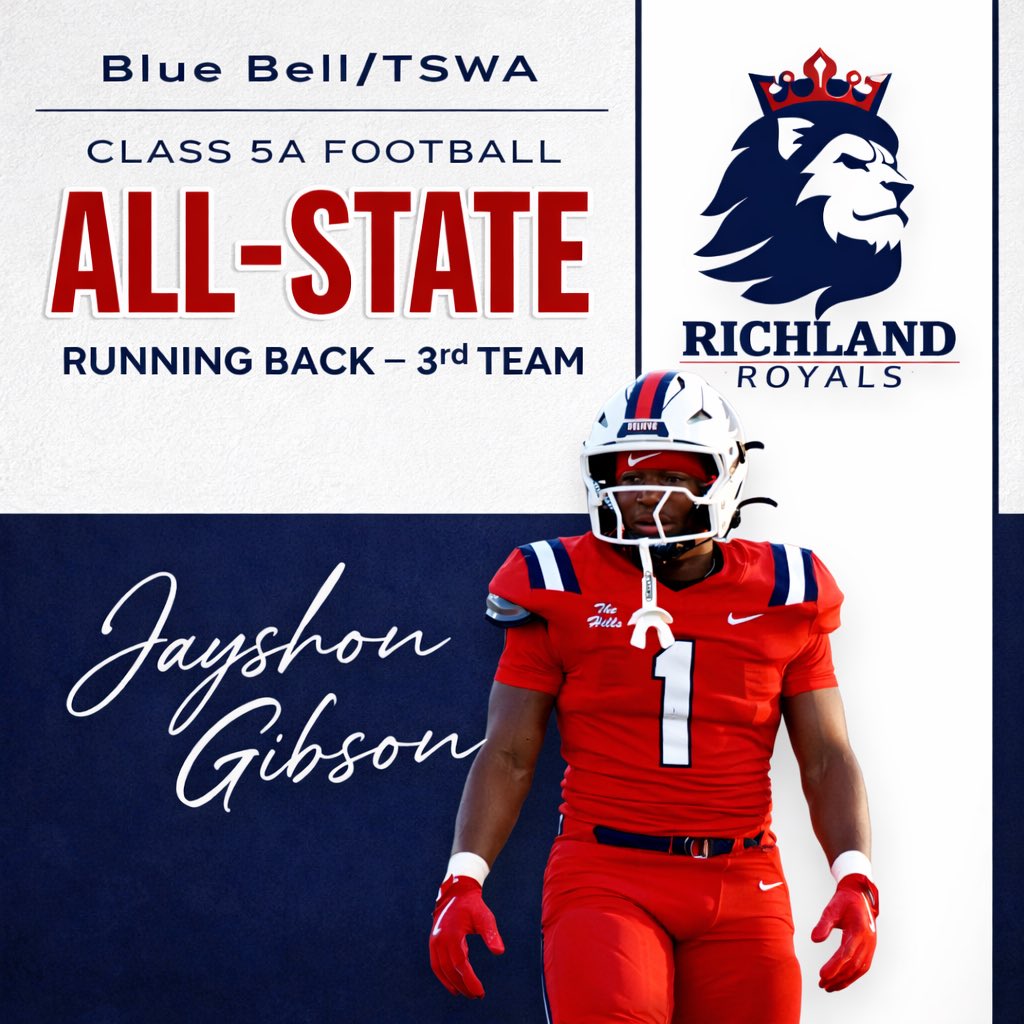 JayshonGibson3's tweet photo. Blessed to be named on the Blue Bell/TSWA. Texas Sports Writers Association All-State 5A Selection! 

@GedKates @RecruitRichland @coachkirk306 @CoachD_Hobbs @27hometeam @coachH2bwill @FlightSkillz @TFloss32 @JGonzalesJr10 @Marchen44 @dctf @PrepRedzoneTX @TXTopTalent @RivalsHS @ihss_dfw @samspiegs @BenjaminGolan @MikeRoach247