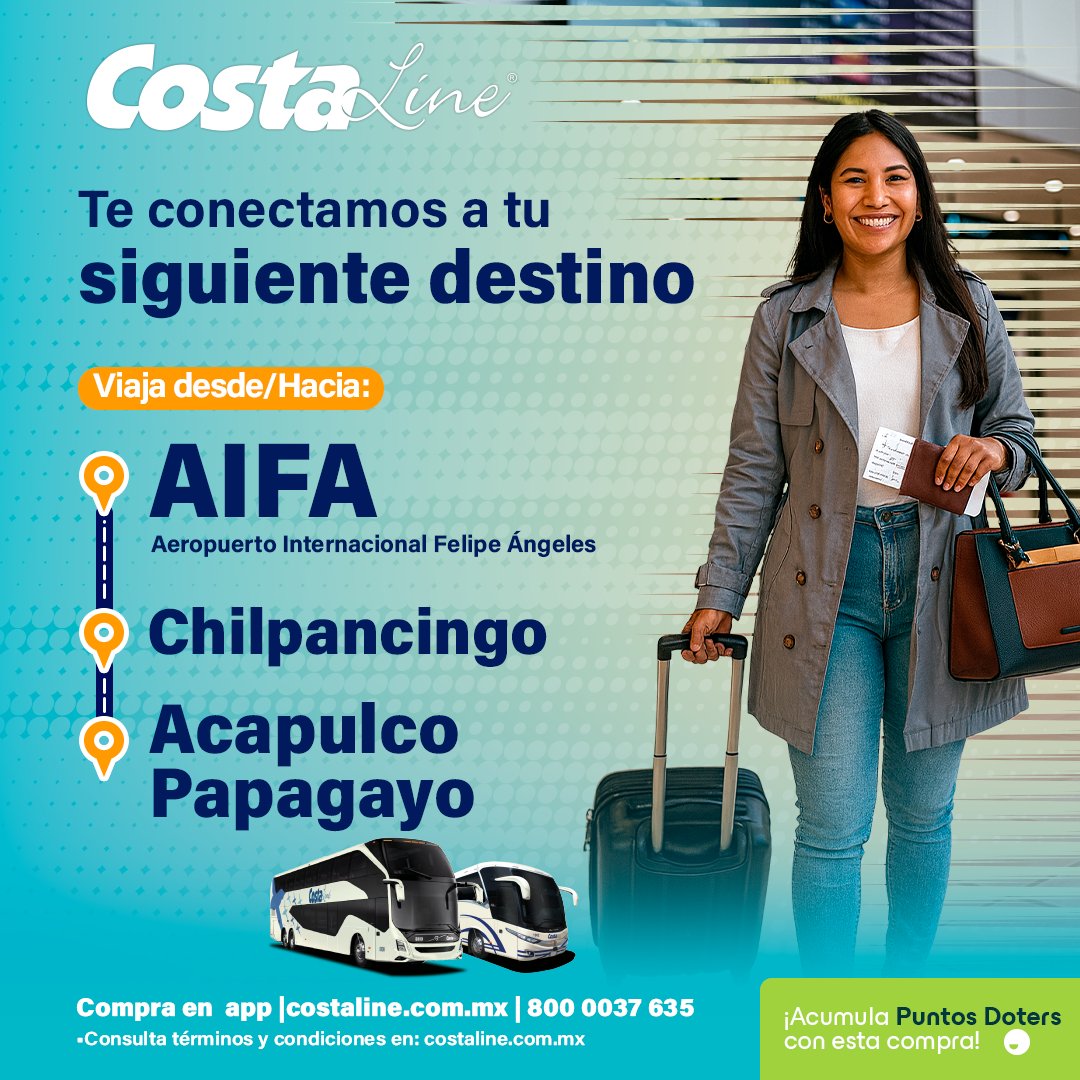 🌊🚌 Del AIFA directo a la playita
Viaja en la ruta AIFA ↔ Acapulco Papagayo, cómodo, seguro y sin rodeos.
Tú llegas, te subes y empiezas a sentir las vacaciones desde el camino ☀️💙

🎫 Compra fácil en 👉 acortar.link/zrZ2Km 📲 O desde la App

#Acapulco #AnticipaTuViaje