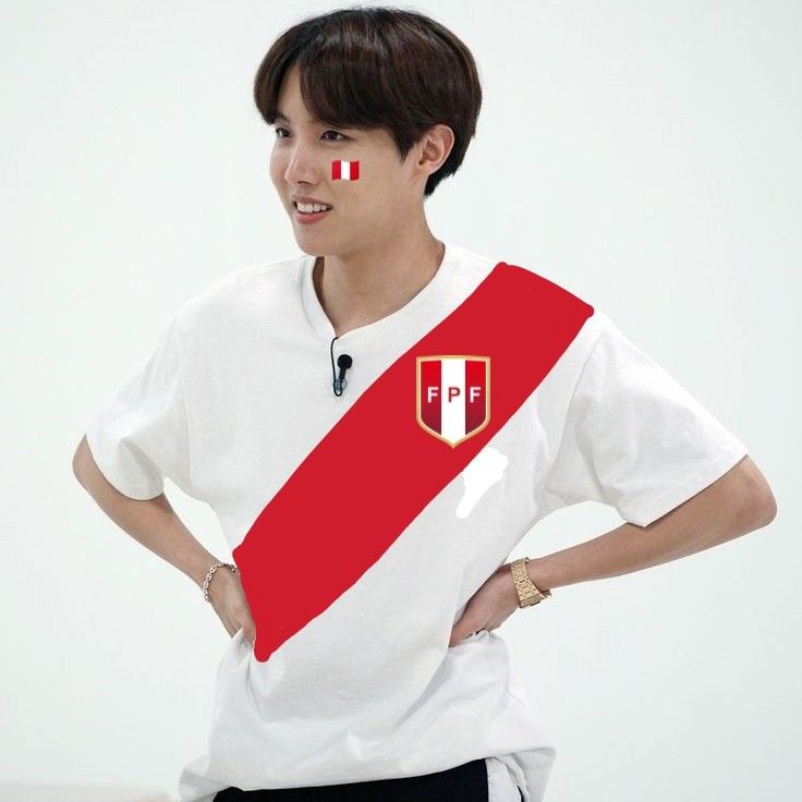 Y si de oufit para el 9 de octubre vamos con camisetas del Perú🇵🇪😛 pero personalizado con los nombres o símbolos de bts?

Tipo asi mahsjshsjsjs