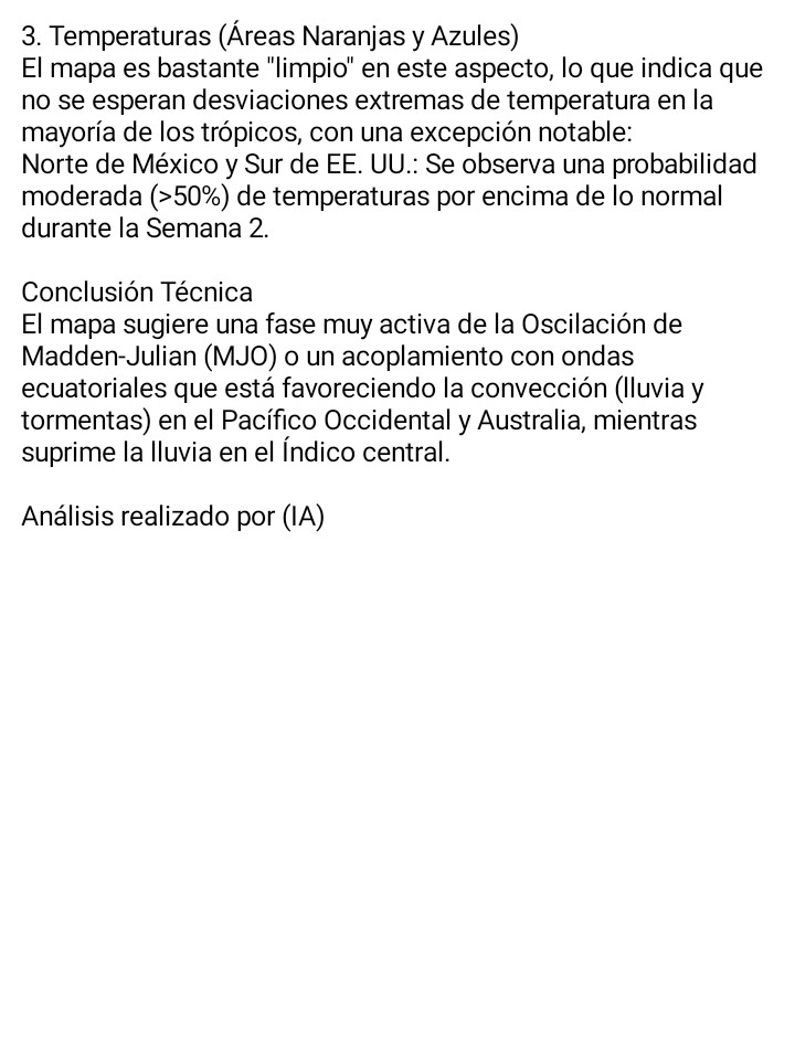 #24Feb CENTRO DE PREDICCIÓN CLIMATICA DE LA NOAA
Resumen de la perspectiva Global en los trópicos
Última actualización: 24/02/2026
Válido: 04/03/26 - 17/03/26 
Más info👉:
cpc.ncep.noaa.gov/products/preci…