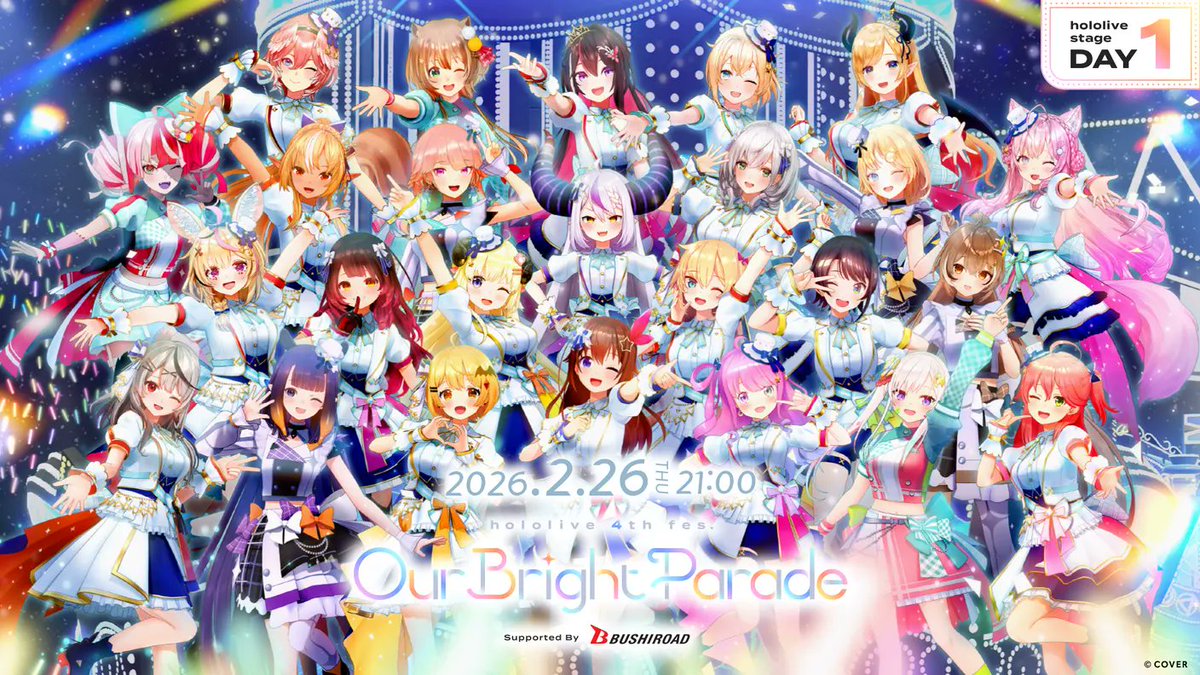hololive_goods's tweet photo. ＼✨本日放送！／

🐻💿🤖🌟❤️‍🔥💋🚑⚒🌸🔥⚔️🐏🍬🎪🛸💜🥀🧪🎣🍃🐿🎨🧟‍♀️🐔🐙🔍🪶
ABEMA10日連続無料放送
「hololive 4th fes. Our Bright Parade DAY1」

▶︎放送日時：2月25日21:00〜
（プレミアム会員は放送後1年間視聴可能）

⏬くわしくはこちら⏬
https://t.co/tGvE9EjXPn

#ホロライブ https://t.co/jxMJqOhzQD