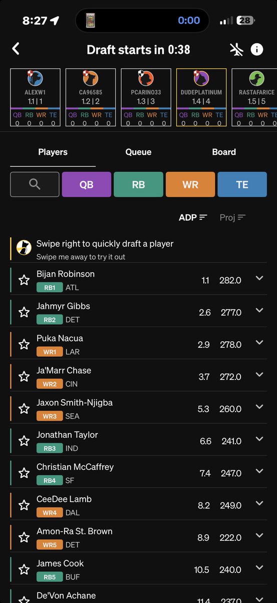 RIP Jahmyr Gibbs at the 1.3 on ⁦<a href="/Underdog/">Underdog</a>⁩