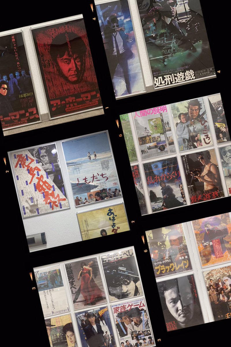 松田優作 出演映画のポスター・パンフレット等も展示あり圧巻です