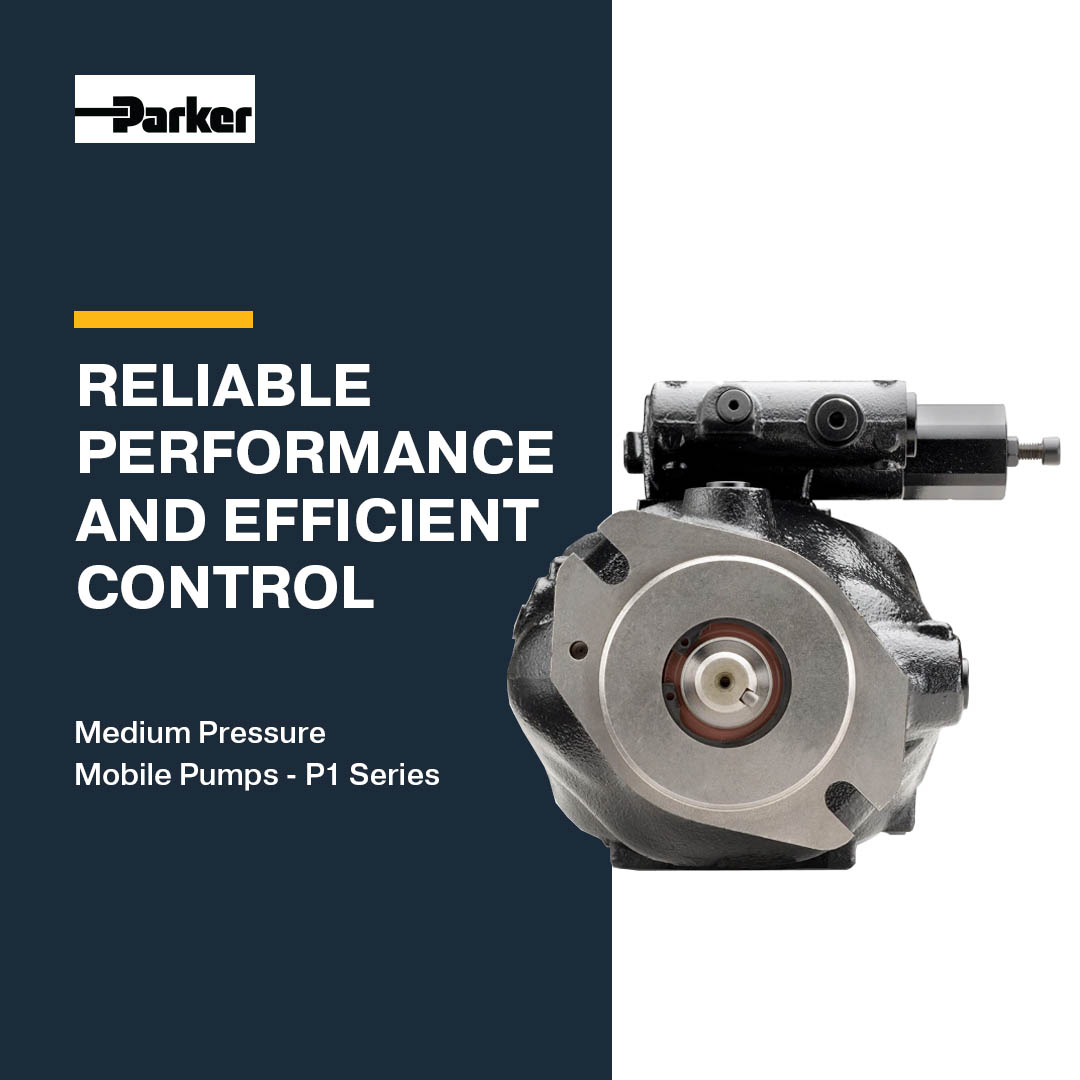 ParkerHydraulic's tweet image. The P1 Series combines variable displacement control with ripple‑chamber technology to deliver fast, stable flow and reduced pulsation. P1 pumps simplify integration and improve uptime. prker.co/4opMQuD

#Hydraulics #MobileHydraulics #HydraulicPumps