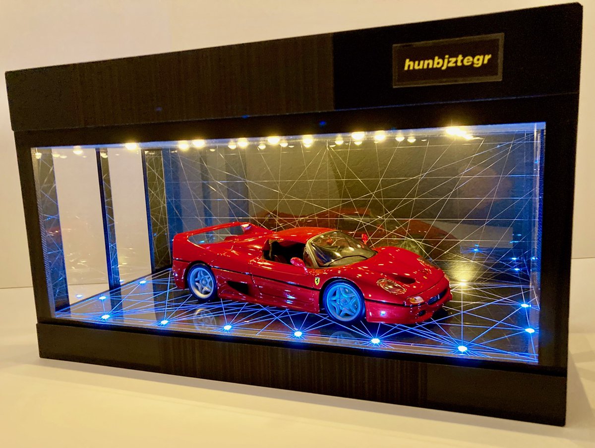 1/18展示可・BK幾何学・ディスプレーBOX / LED25灯・ネオジオラマ