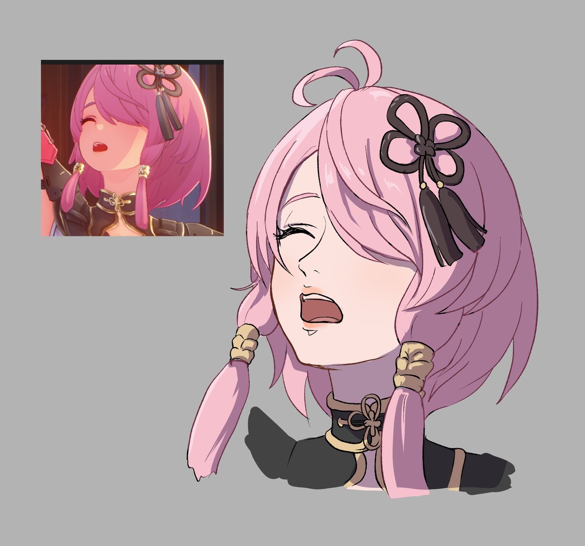 桃祈誕生日のデッサン練習