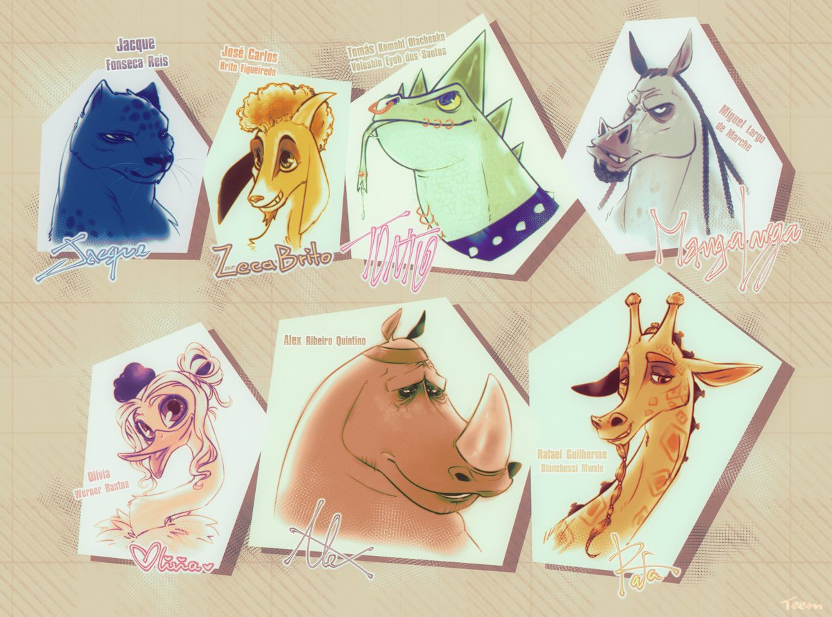 doodles + full 🇧🇷 dub names :] #GOATmovie