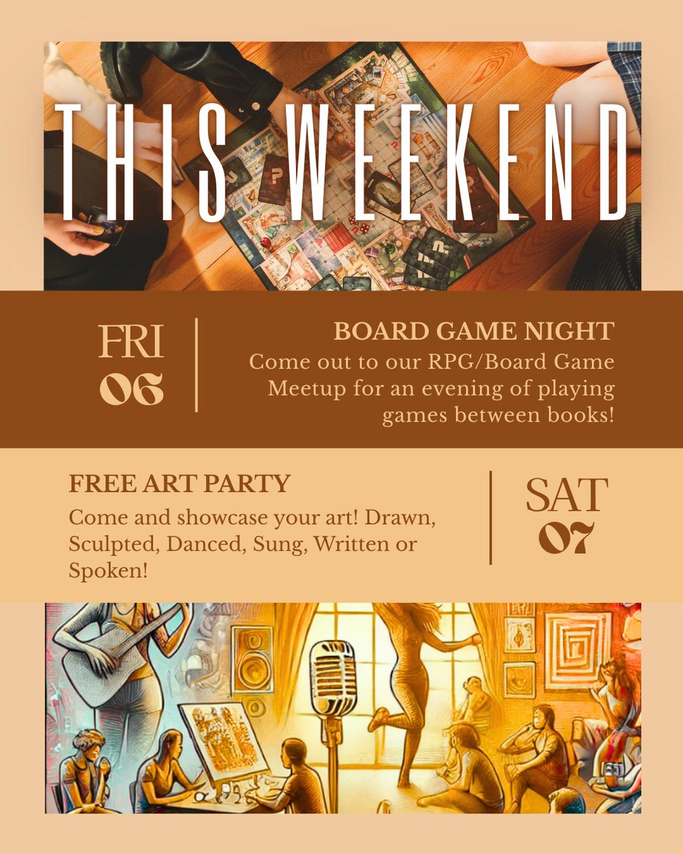 infinitybook's tweet photo. 🎲🎨 March 6–7 @ Infinity Books

Fri 7PM: Board Game Night
Sat 8PM: Free Art Party – all art forms welcome
📍 Asakusa

#InfinityBooks #TokyoEvents #BoardGames #FreeArtParty https://t.co/SqOBhwzPz2