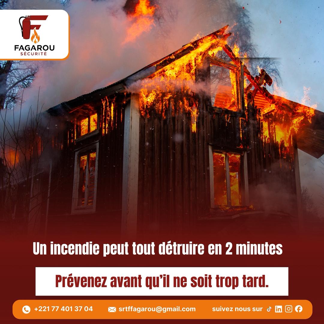 ⚠️ Ne laissez pas le hasard décider de votre sécurité.
La prévention n’est pas une option, c’est une nécessité.
Protégez vos proches, vos biens et votre activité dès aujourd’hui.

📞 Contactez-nous : +221 77 401 37 04
📩 srtffagarou@gmail.com
Fagarou Sécurité – Votre sécurité🔥🧯