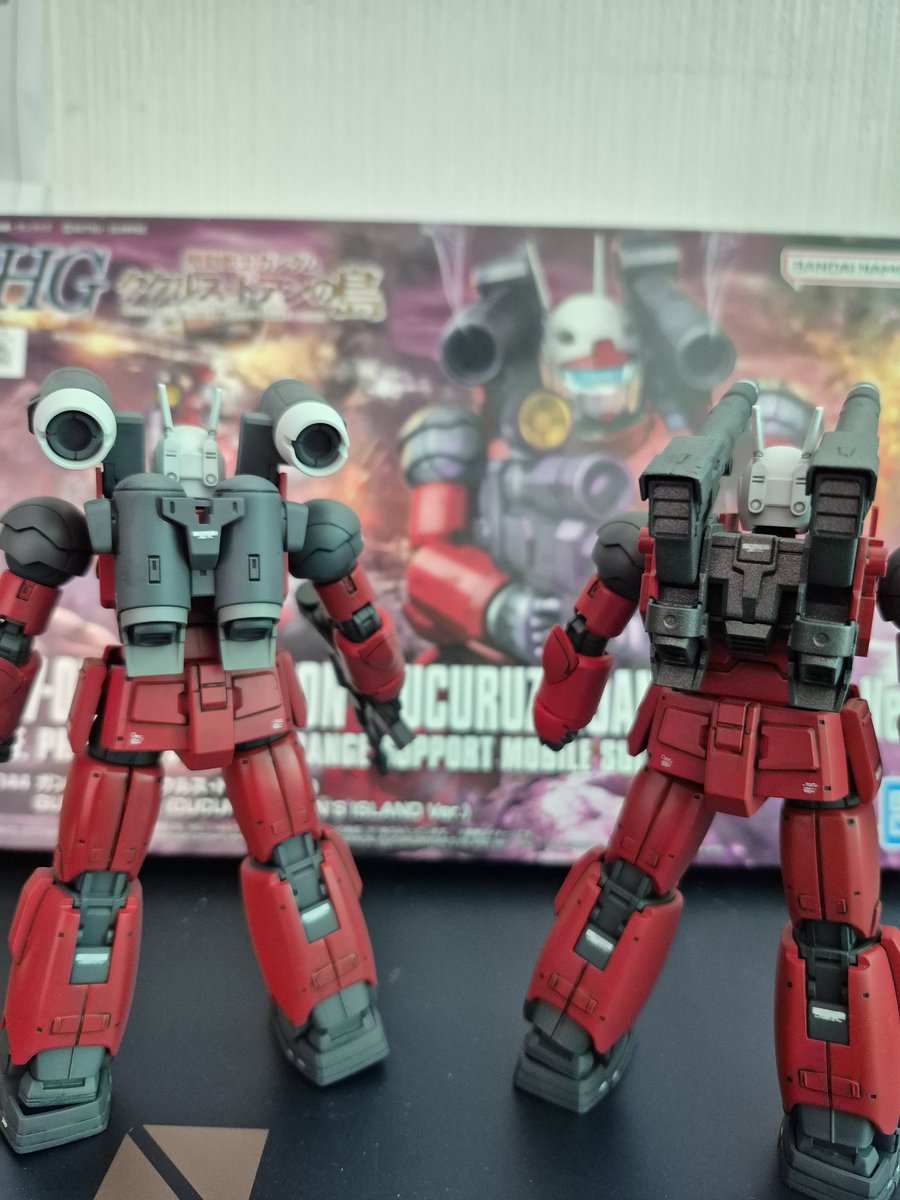 keitanrx178's tweet photo. #ガンプラ
#gunpla 
#ガンプラ好きな人と繋がりたい
#ガンキャノン
#ガンプラ好きな人達と繋がりたい
#ガンプラ女子
#おっきーおっきーチャンネル
皆さん、こんにちは👋😃こんばんは😃🌃おはようございます🤗
ククルス・ドアンの島版ガンキャノンの104カイ機、109ハヤト機が完成しました。 https://t.co/wSaksV8mdX