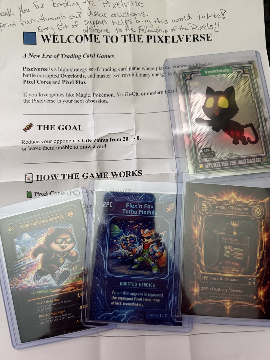 SmashinLoot's tweet photo. My first ever black cat @IconicGamingTCG that I ever received! Thank you so much &amp; I got it from him for just supporting Iconics personal passion project! Not official @veefriends but the concept is 🔥thank you for being so kind to me! Let’s go 👀💪🏽🔥#pixelverse #veefriends https://t.co/qRByQRkQz4