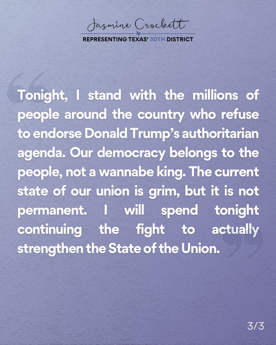 Congresswoman Jasmine Crockett tweet media