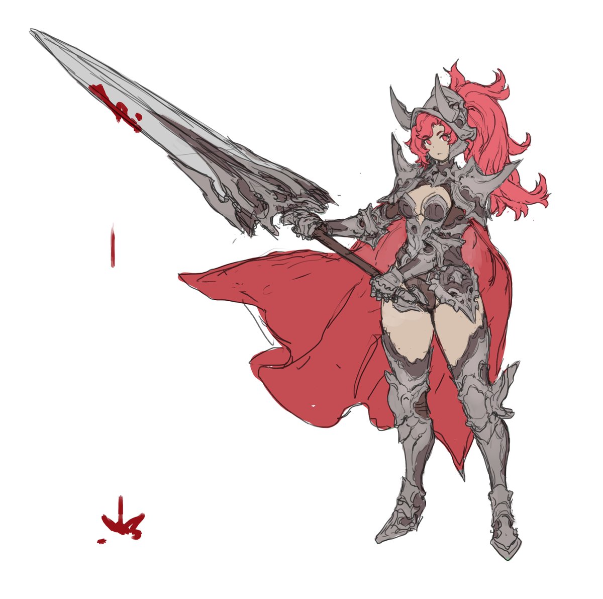 Lady knight sketch: