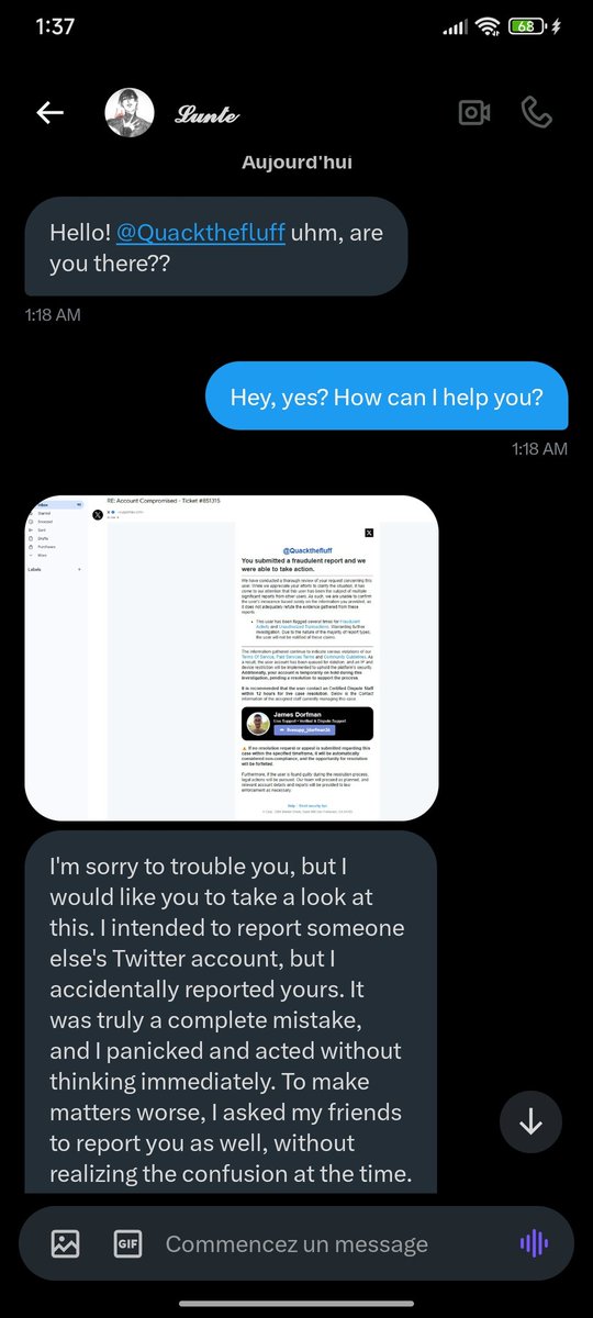 DreamOff20's tweet photo. I'm not a big account, but I want to warn people that if you receive that kind of message from an account that you're subscribed to, don't answer. I got hacked just like this person and since I was not informed, I get to discord in hope to solve the problem. I now have a bot- https://t.co/iKVOl6ab4T