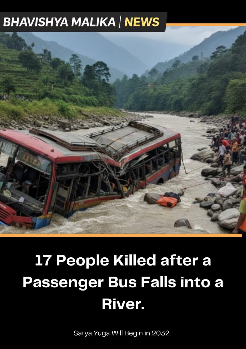 malikainenglish's tweet photo. Global crises intensify — deadly bus tragedy, military helicopter crash, air ambulance disaster, and New York emergency shutdown. Coincidence or signs of a major global shift?

#BhavishyaMalika #KalkiAvatarArrived #Trisandhya #WorldNews #Geopolictics #SanatanDharma https://t.co/XrWfoT8oVT