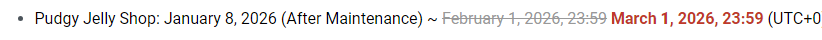 三種商店(V coin / Grace coin / Pudge jelly)都是到 2026/03/01 23:59 (UTC)關閉
今天是時候妥善規劃一下硬幣的使用了~

<a href="/MaplestoryU/">MapleStory Universe</a>