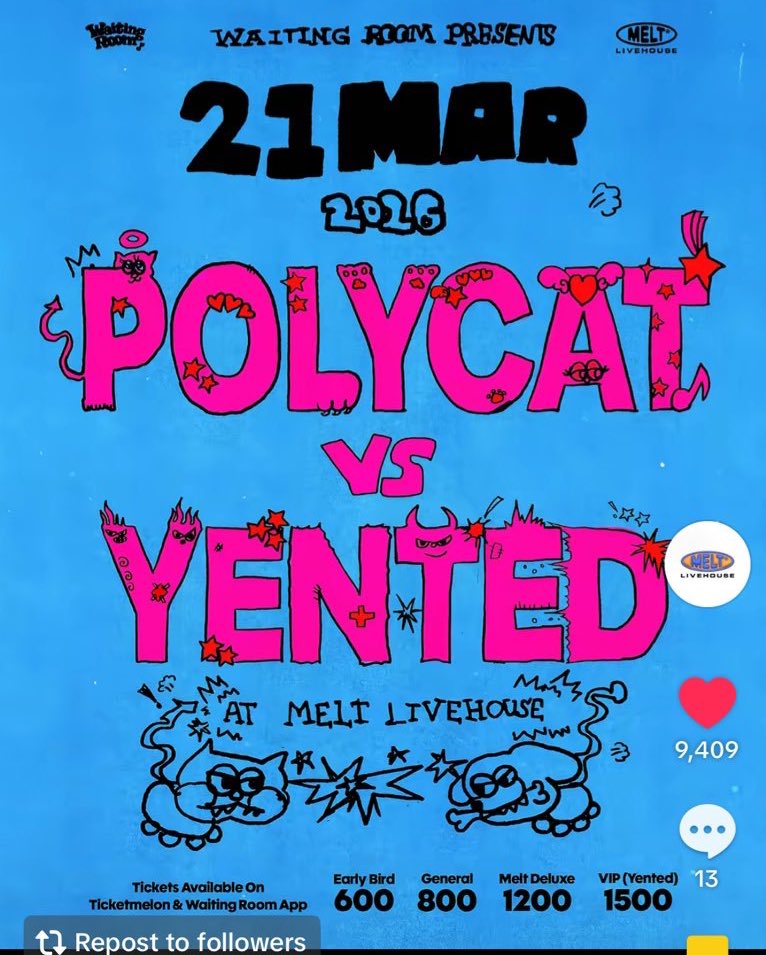 หาเพื่อนไปดูด้วยกันค้าบ อยากฟัง yented มานานมาก ๆ 🥹  ขากลับหารแกร้บมาศาลายาด้วยกันได้จะดีมากๆๆๆ
