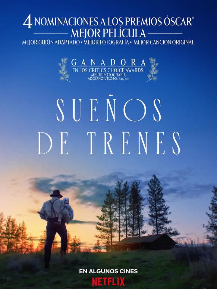 Nominada a 4 premios Oscar 🏆 incluida Mejor Película, “Sueños de trenes” llega al Teatro Emperador Caltzontzin.

🚂✨ Las funciones se anuncian en breve