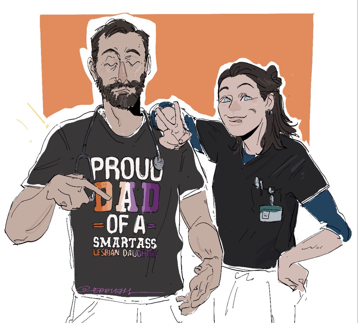 season 2 dad and daughter duo, santos and robby #thepitt