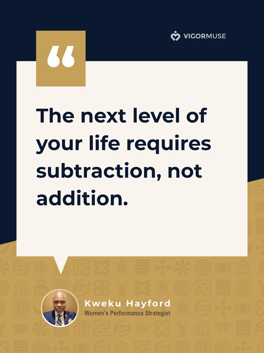 VigorMuse's tweet photo. The next level of your life requires subtraction, not addition.

#ambitiouswomen #goals #vigormuse https://t.co/wqHPdRzWky